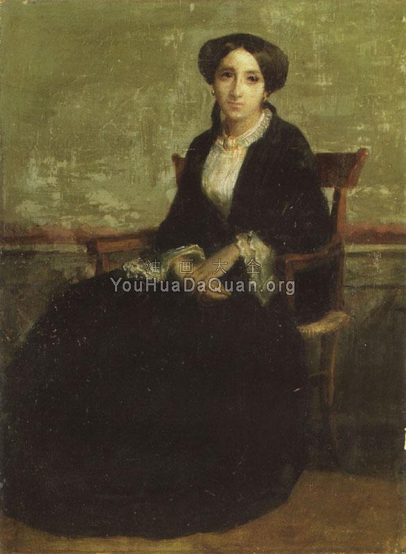 吉纳维芙·布格罗的肖像 - 威廉·阿道夫·布格罗